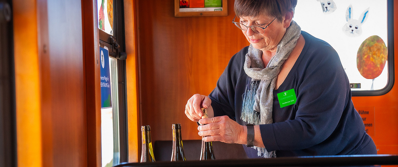 Zugfahrt in der Lössnitzgrundbahn mit Radebeuler Weinprobe