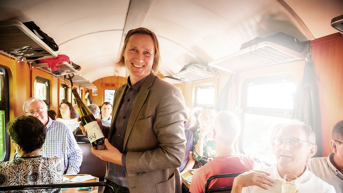 Sachsenträume-Gästeführer während Ausflug