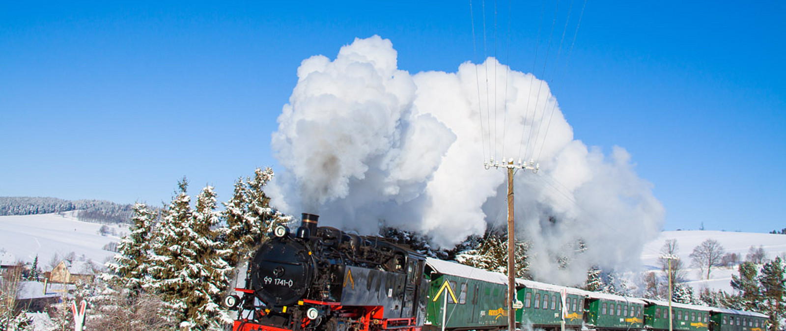 Wir fahren mit der Schmalspurbahn von Oberweisenthal nach Sehmatal