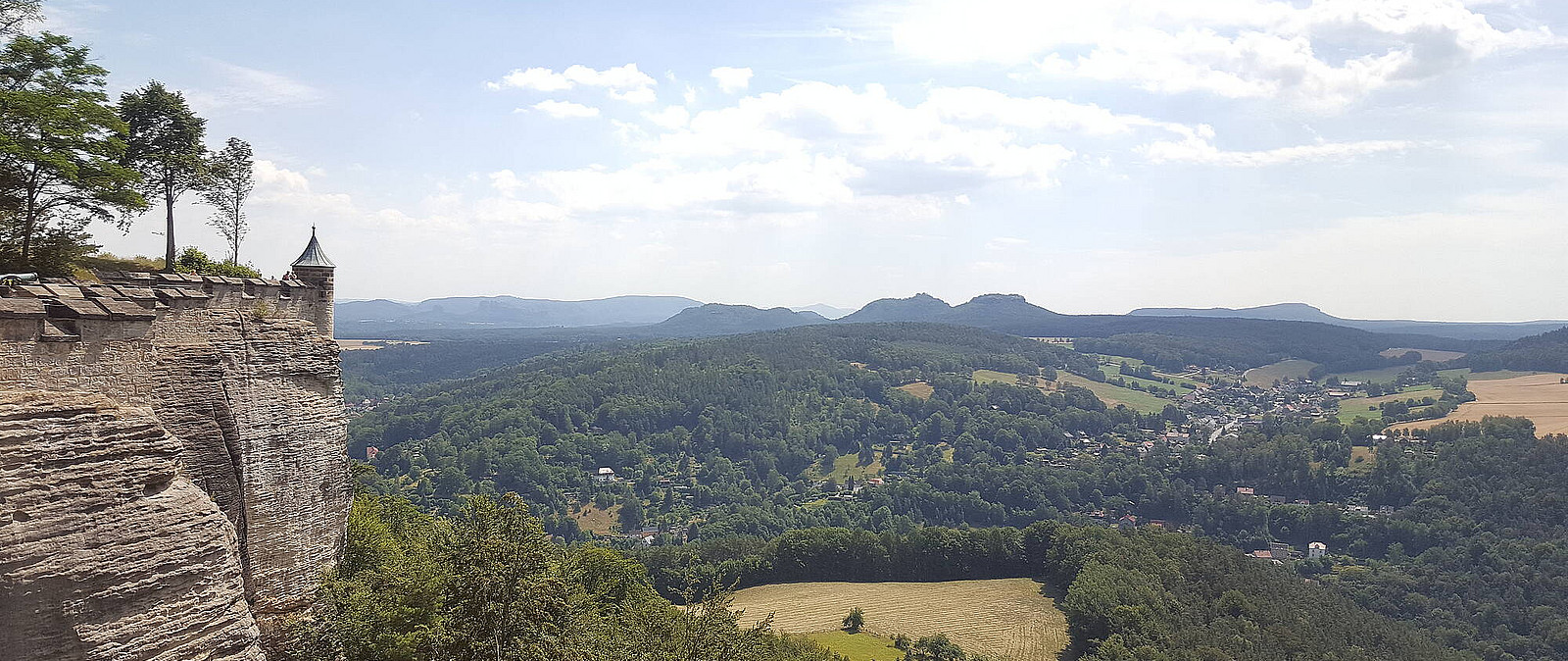 Panoramablick von der Bergfestung Königstein