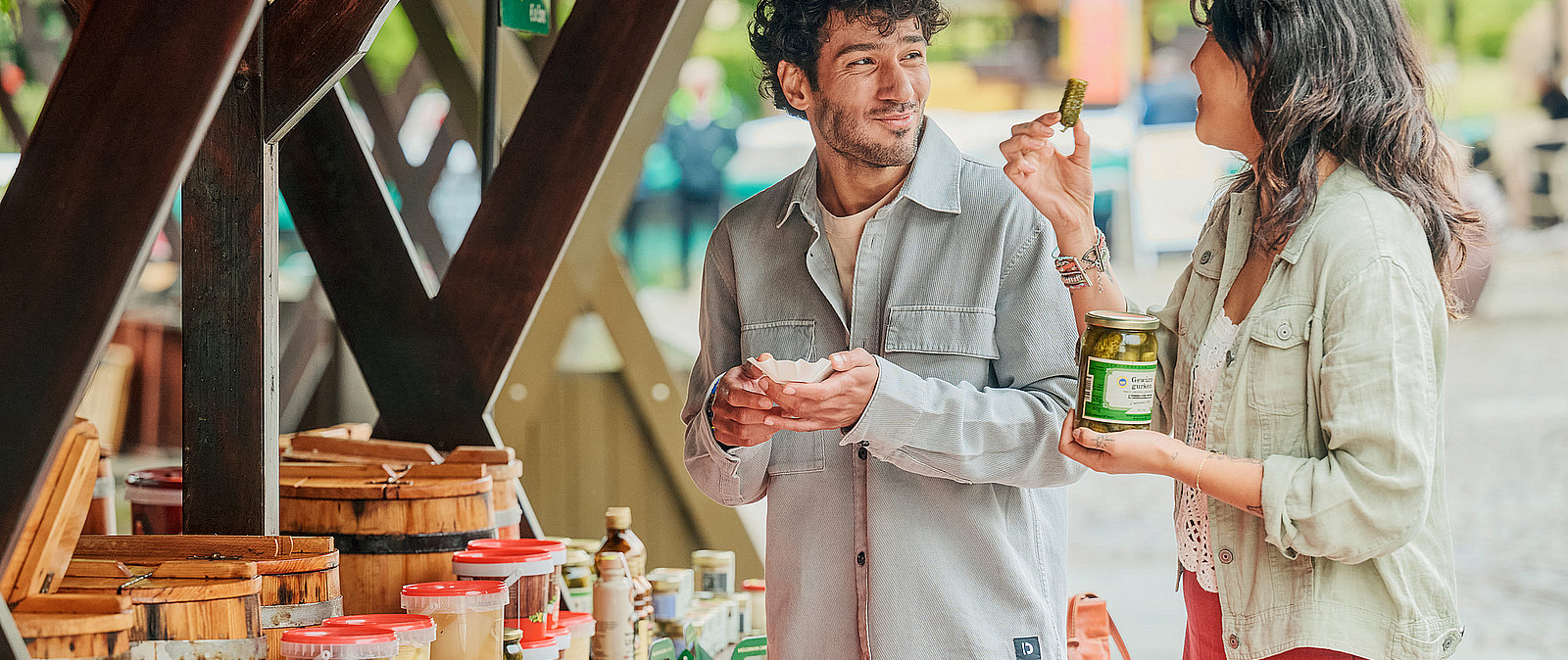 Wir verkosten gemeinsam die berühmten Spreewälder Gurken