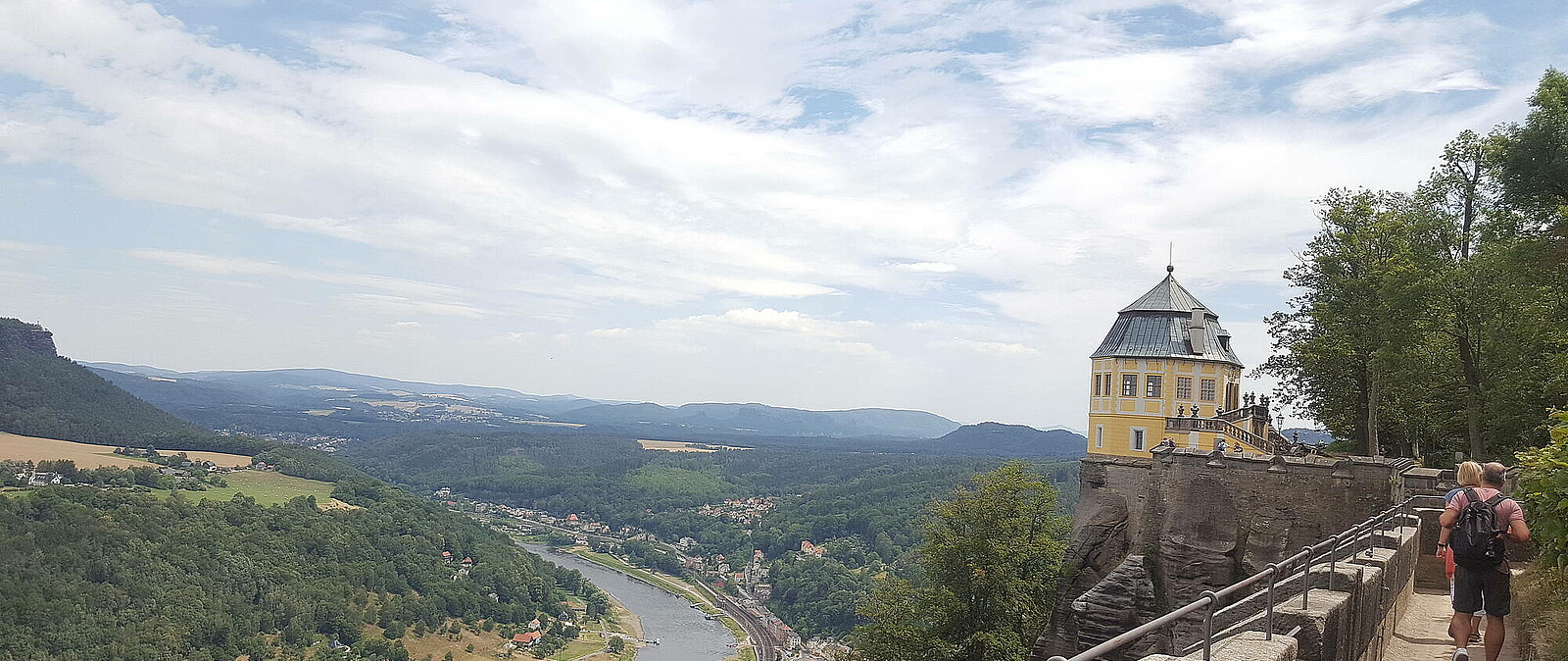 Aussichtspunkt Friedrichsburg auf Festung Königstein